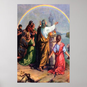 A promessa do deus da génese 8 ao poster de Noah