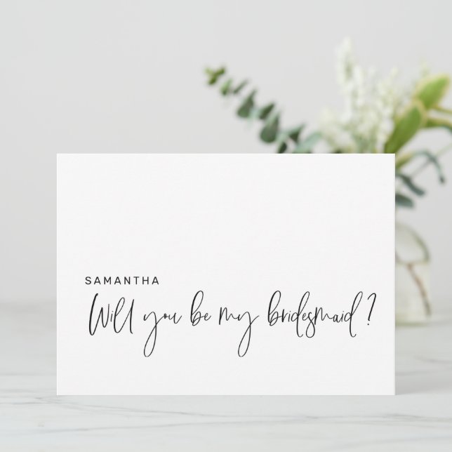 A Proposta Moderna Será A Minha Carta De Bridesmai (Em pé/Frente)