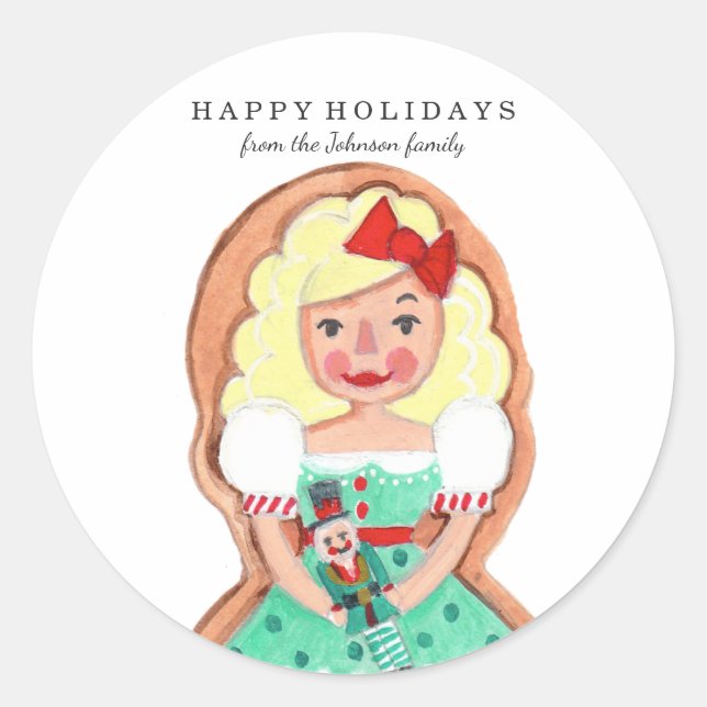 A quebra-nozes do feriado de Natal Clara | Adesivo (Frente)