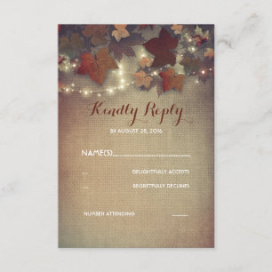 A queda de Borgonha deixa cartões Wedding rústicos