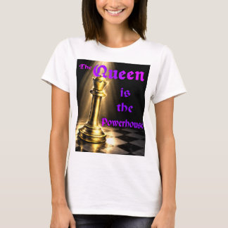 A Rainha é a powerhouse. Camiseta de xadrez