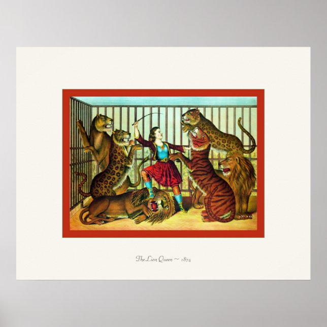 A Rainha Leão ~1874 ~ Impressão de Belas Artes Vin (Frente)