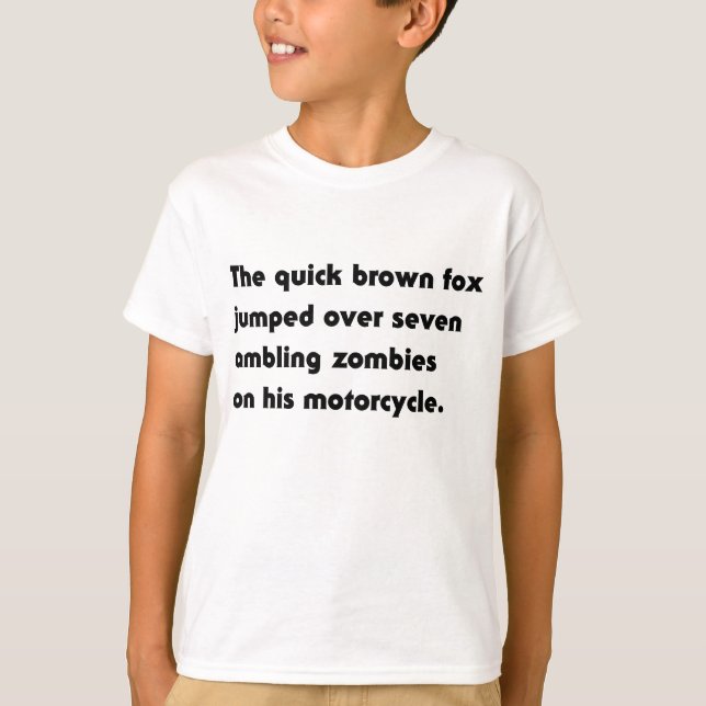 A Raposa Marrom Rápida Pulou Sobre... Camiseta Pan (Frente)