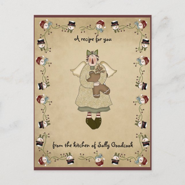 A receita do Natal carda o cartão (Frente)