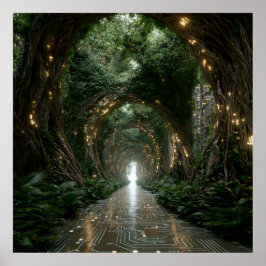 A rede viva - Solarpunk Poster