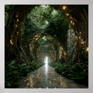 A rede viva - Solarpunk Poster