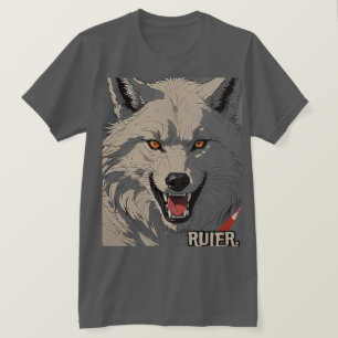 A Régua Design de Camiseta Agressiva do Lobo par