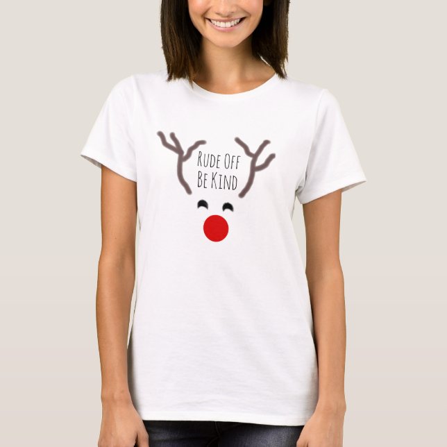 A rena bonito "seja t-shirt do Natal" das mulheres (Frente)
