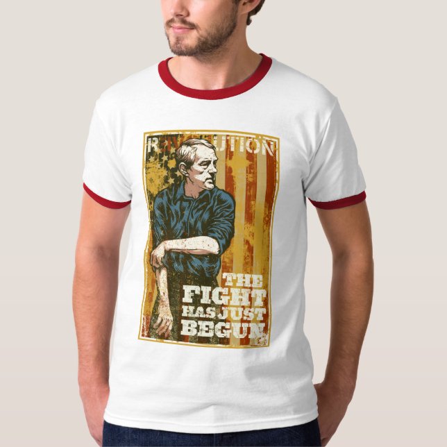 A revolução de Ron Paul apenas começou o t-shirt (Frente)