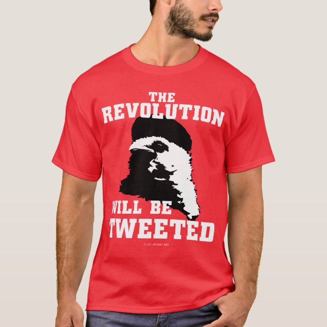 A revolução será t-shirt Tweeted (Frente)