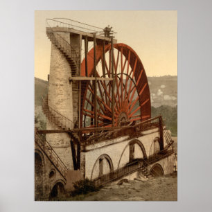 A roda, Laxey, ilha do homem, impressão