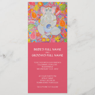 A rosa do convite de casamento de Ganesh