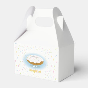 A rosquinha de sorriso com polvilha a caixa do
