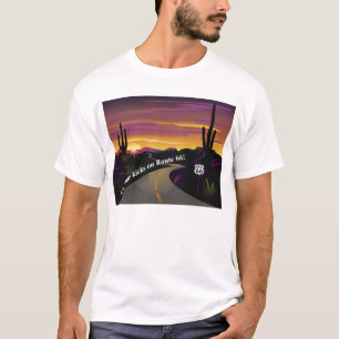 A rota 66 obtem a seus pontapés o t-shirt básico