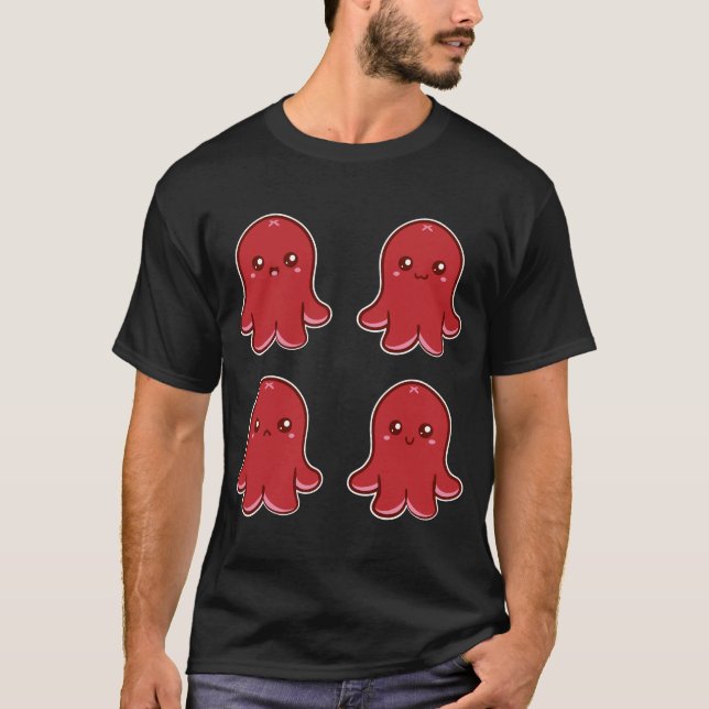 A salsicha bonito do polvo Emote a camisa (Frente)