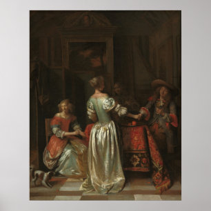 A Saudação - Poster Pieter de Hooch Fine Art