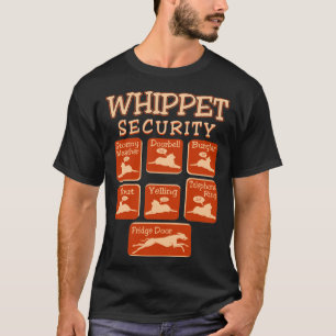 A segurança do cão de Whippet Pets a camiseta