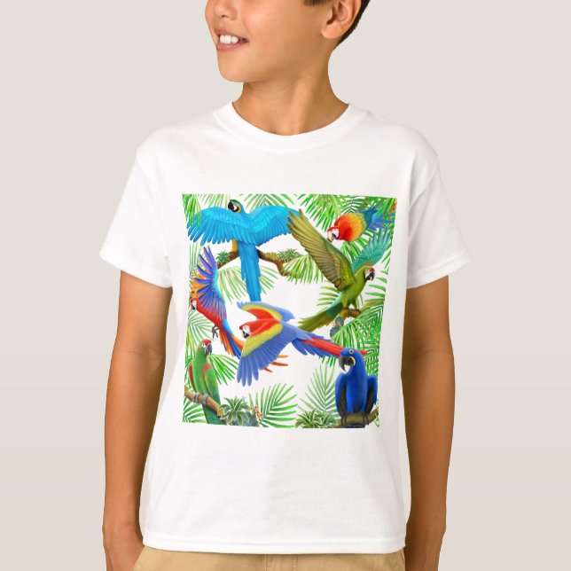 A selva do Macaw caçoa o t-shirt (Frente)