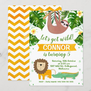 A Selva Vai Ter Um Convite De Aniversário Selvage