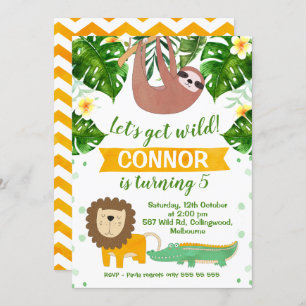 A Selva Vai Ter Um Convite De Aniversário Selvagem