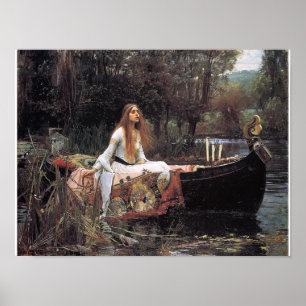 A Senhora do Shalott Poster por John W. Waterhouse