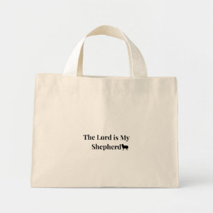 A Senhora É Meu Pastor Bolsa Mini Tote Cristã