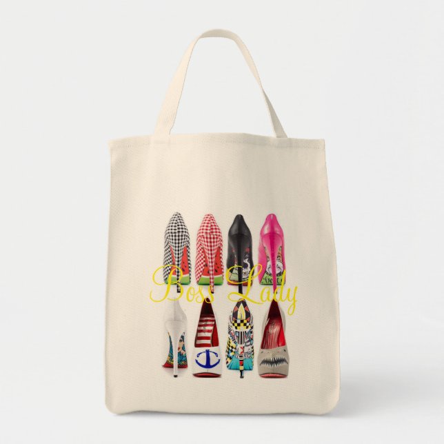 A senhora salto alto do chefe calça o bolsa do (Frente)