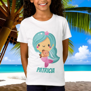 A sereia bonito de Kawaii adiciona o t-shirt