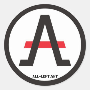 A Seta da Esquerda Libertária dos autocolantes