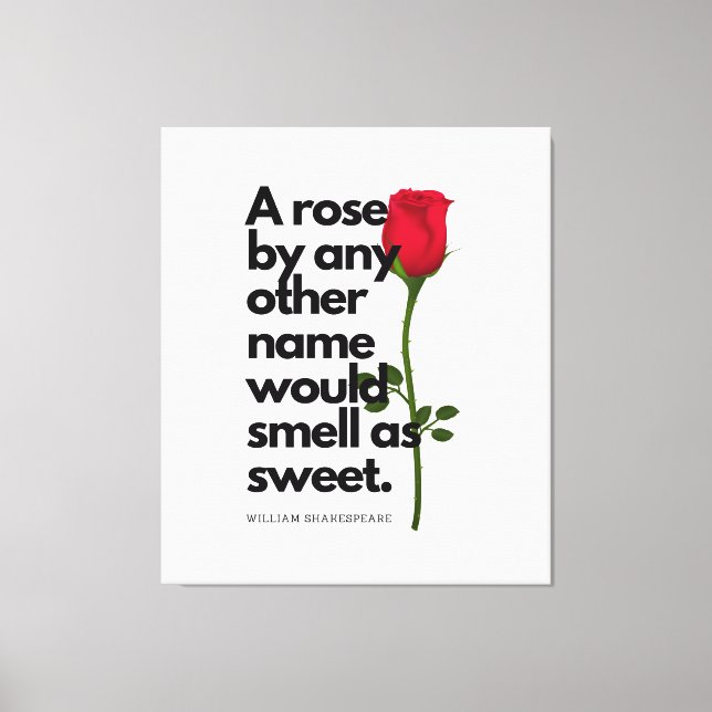 A SHAKESPEARE POEM AND A ROSE  Canvas Print (Frente)