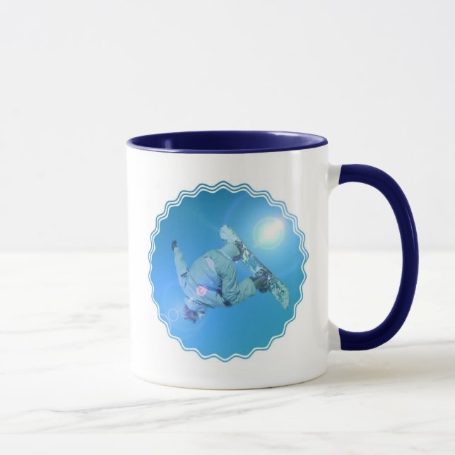 A snowboarding engana a caneca de café das imagens (Direita)