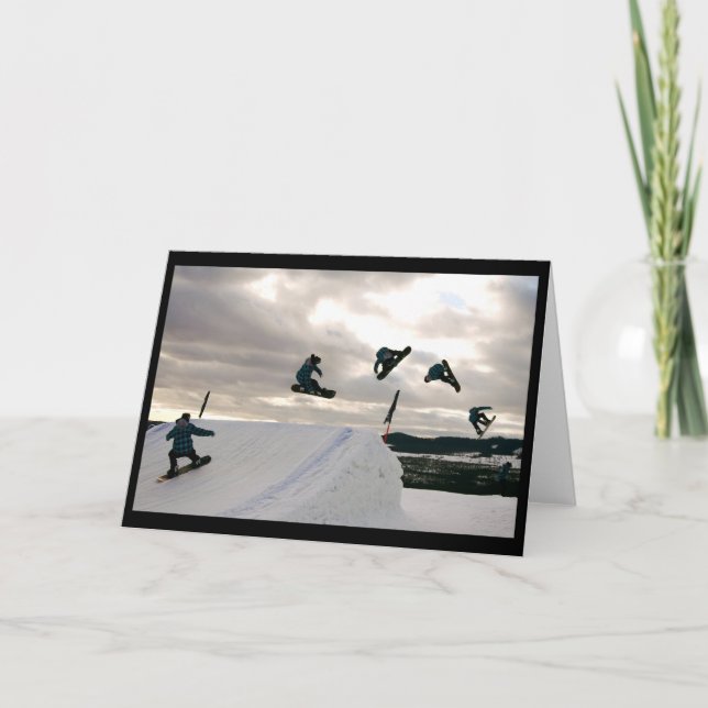 A snowboarding engana o cartão (Frente)