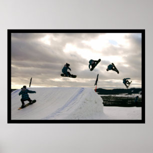 A snowboarding engana o poster
