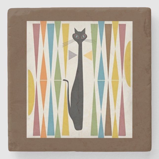 A sofisticada Porta copos de Pedra de Gato (Frente)