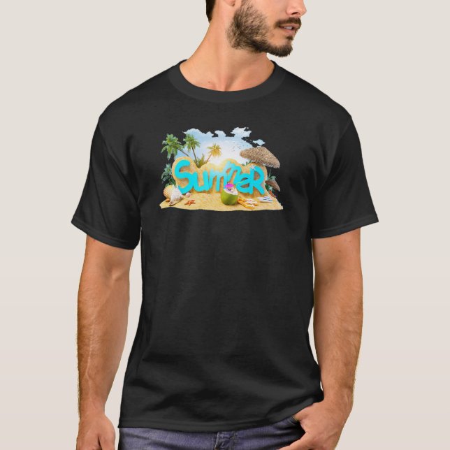 A summer T-shirt for those who enjoy summer outdoo (Frente)