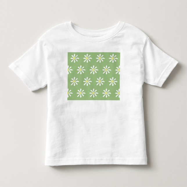A T-Shirt de DaTECY Toddler (Sage Green & White) (Frente)