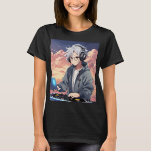 A t-shirt DJ em apresenta normalmente um elegante