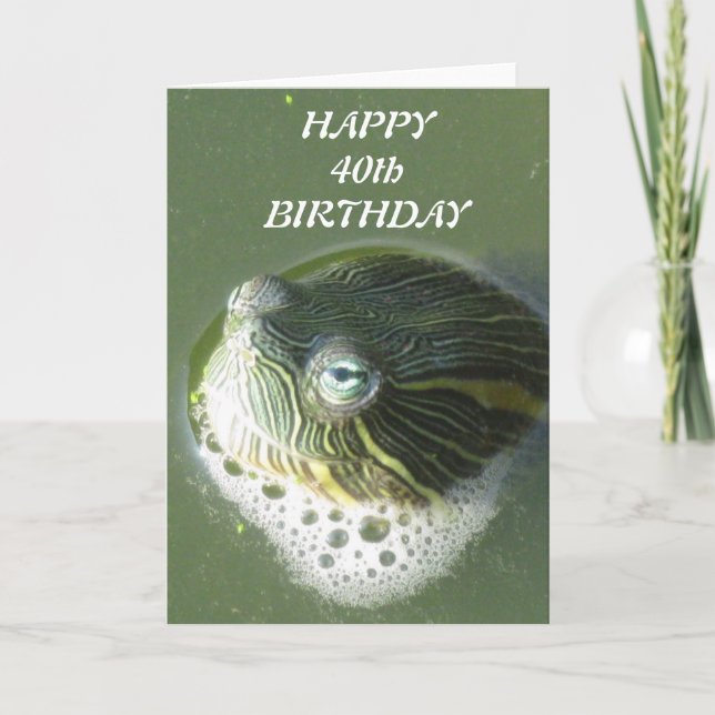 A tartaruga Eyes cartões de aniversário (Frente)