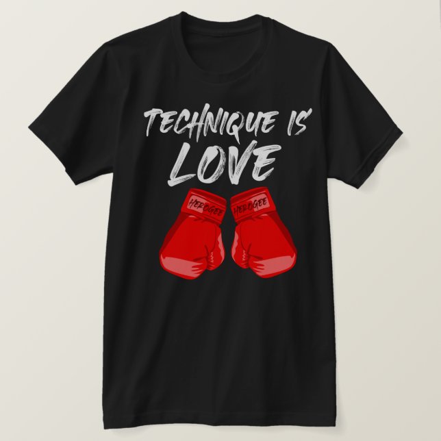 A Técnica É Preta Para A Camiseta Do Amor (Frente do Design)
