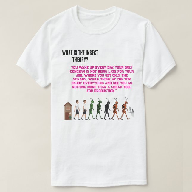 A Teoria do Inseto - Filosófico T-Shirt Design A (Frente do Design)