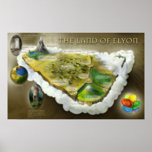 A Terra de Elyon Mapa Poster