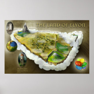 A Terra de Elyon | Mapa Poster