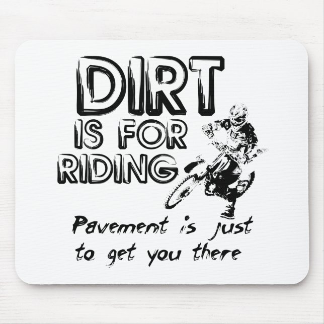 A Terra é para Andar - Mouse Pad de Motocross de M (Frente)