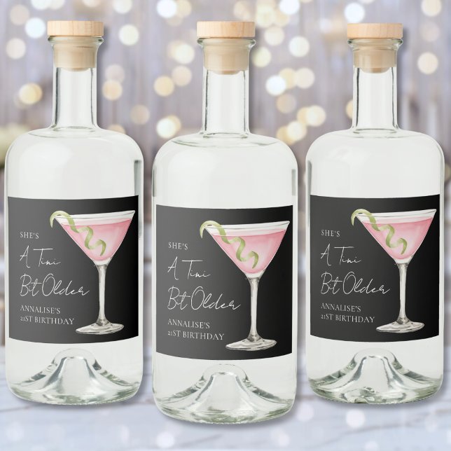 A Tini Bit Older Martini Birthday (A Tini Bit Older Martini Birthday Liquor Bottle Label)