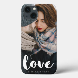 A tipografia na moda do amor com adiciona a foto e