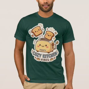 A Torradeira Feliz Camiseta Adesiva Café da Manh