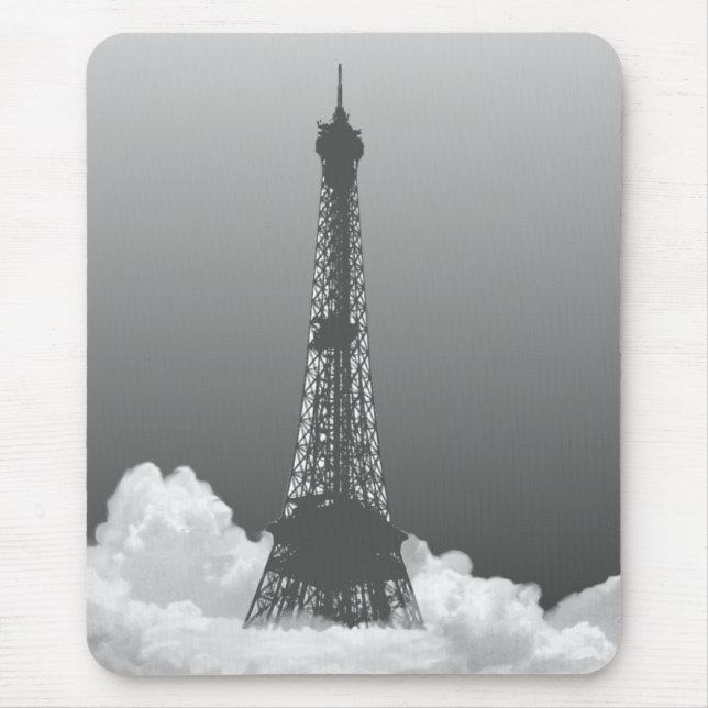 A torre Eiffel de Paris flutua na nuvem Mousepad (Frente)