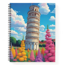 A Torre Inclinada de Pisa na Primavera