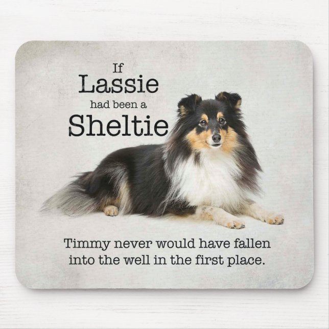 A Tri Cor Sheltie Mousepad de Timmy (Frente)