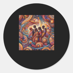 A tribo do adesivo de arte aborígena australiano
